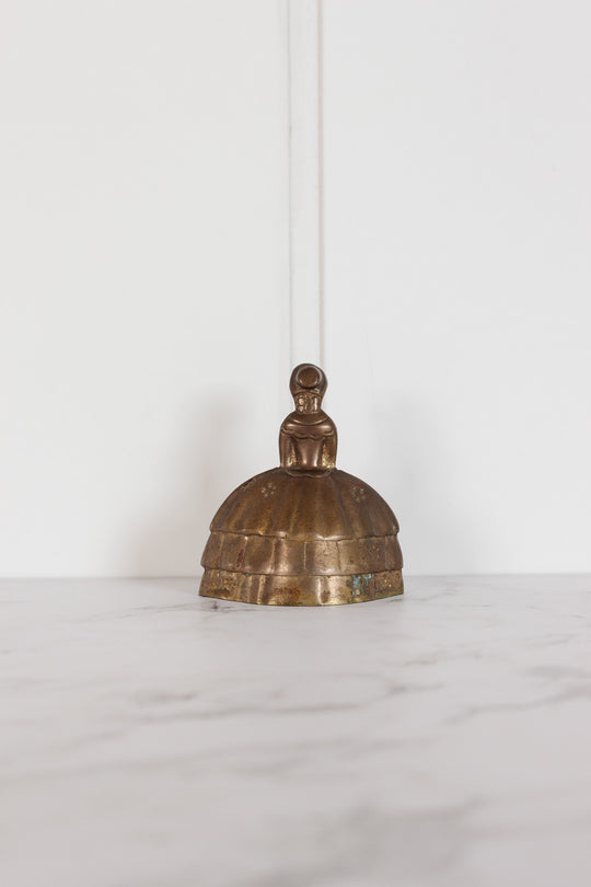 Vintage french brass “bell lady”
