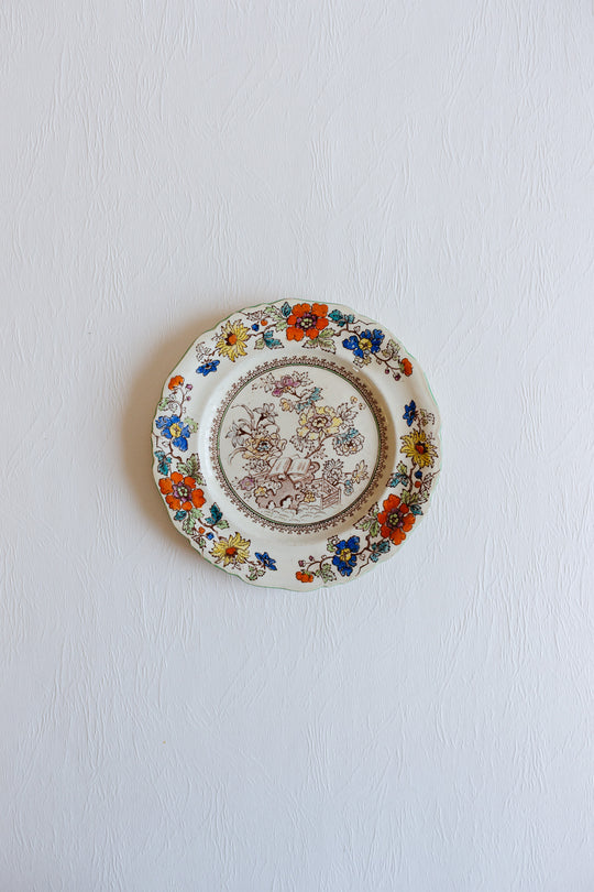 rare antique mason's hand painted "bible" plate