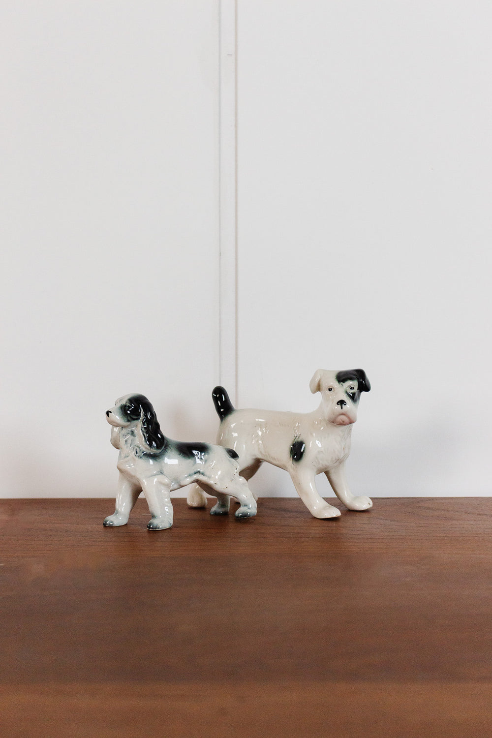 antique french porcelain dog pair