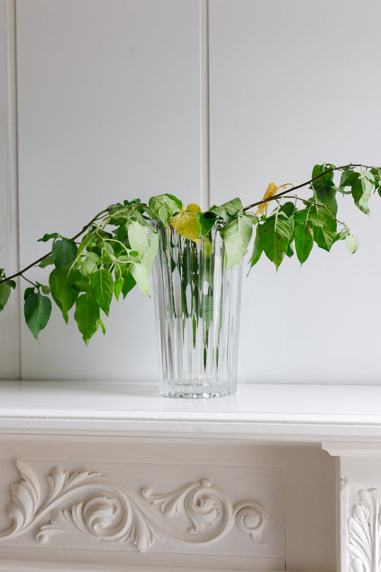 vintage french heavy glass florist vase