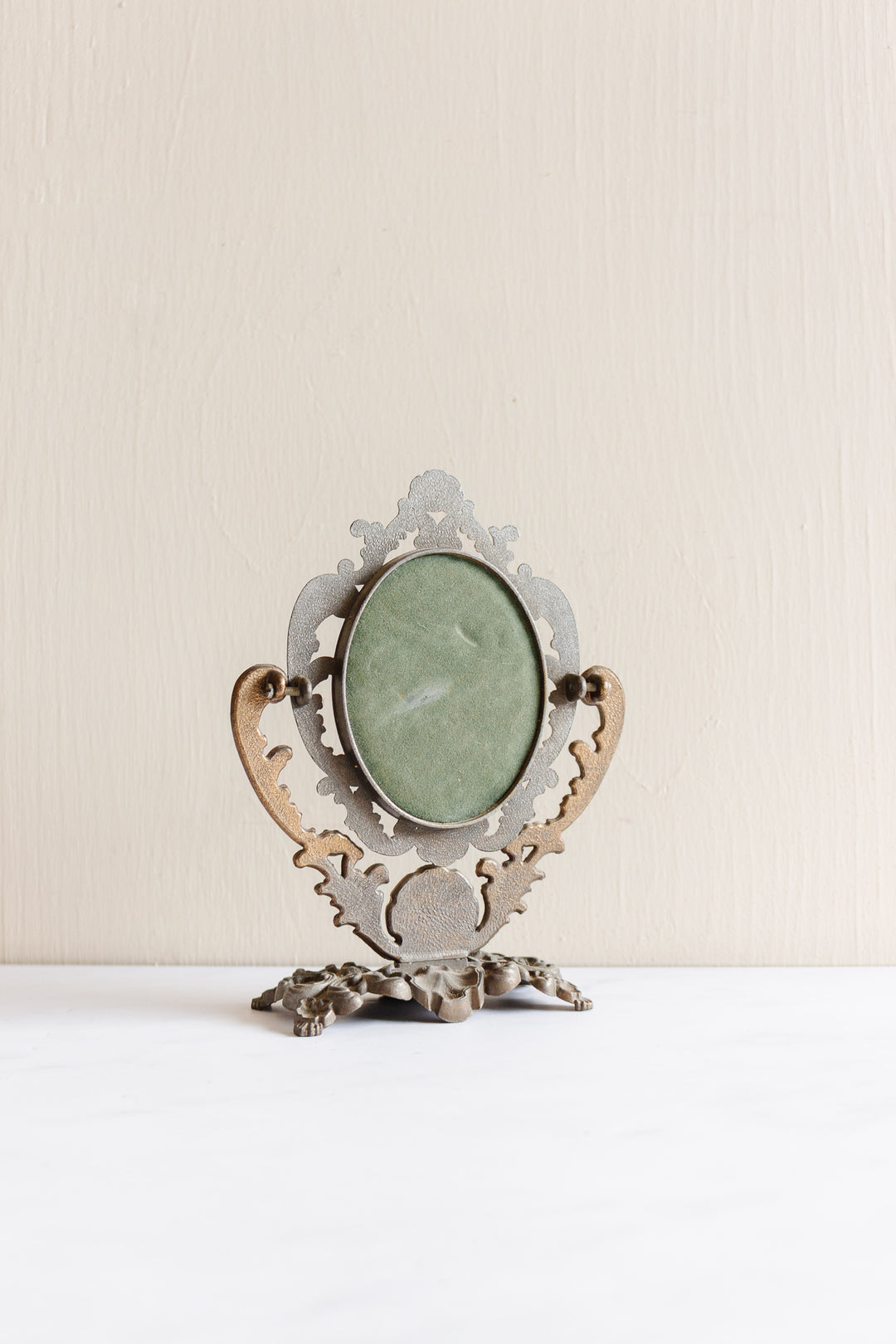antique French petite rococo style vanity mirror