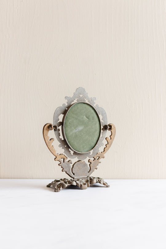 antique French petite rococo style vanity mirror