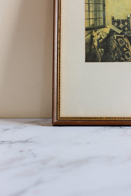 Interior with a woman weighing gold coin by Pieter de Hooch