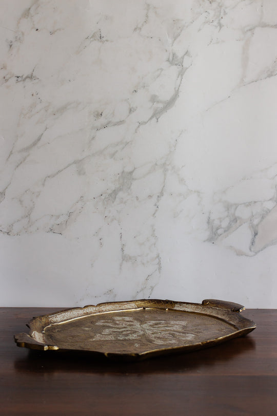 vintage italian gold and white florentine tray