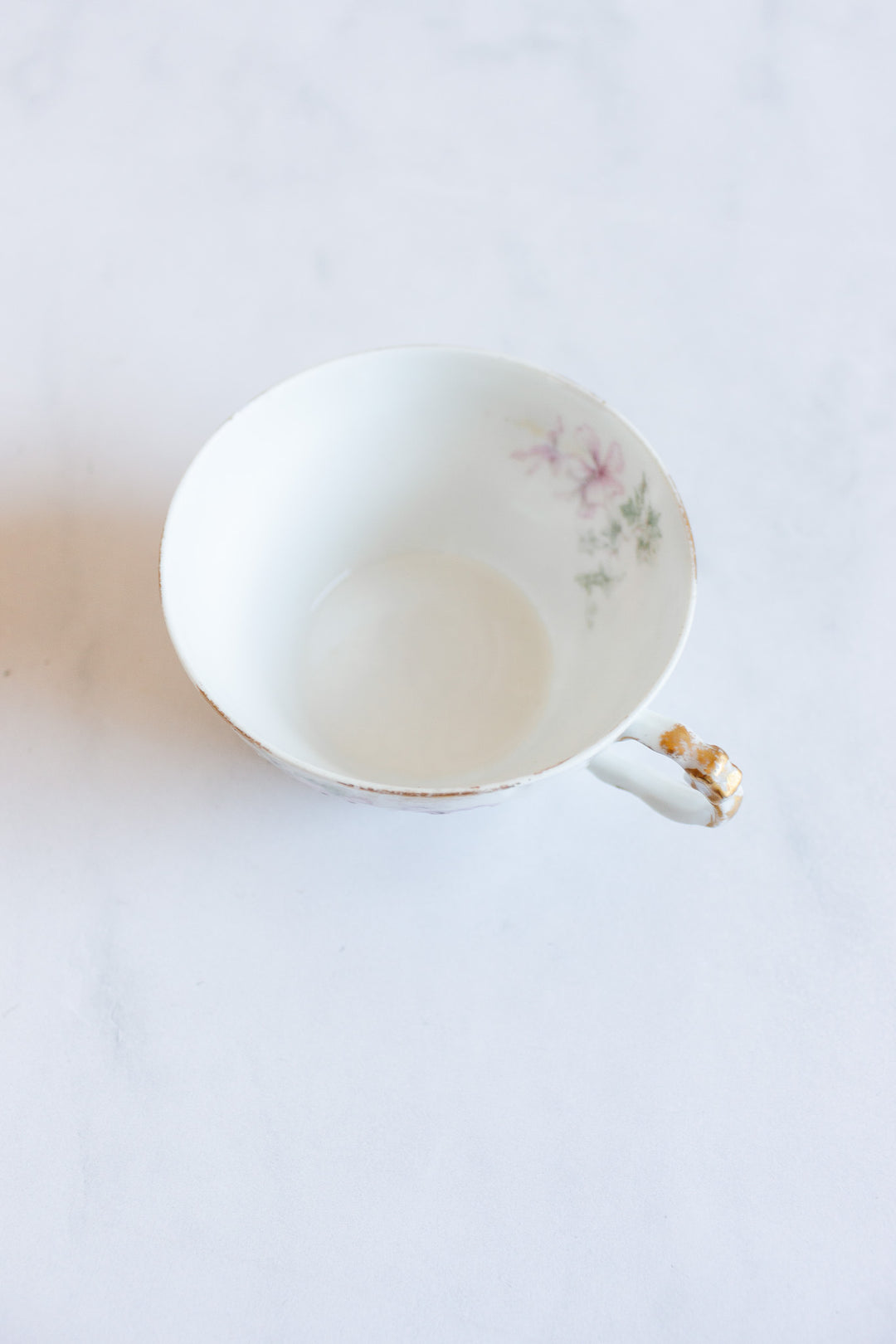 antique french three piece Limoges teacup set