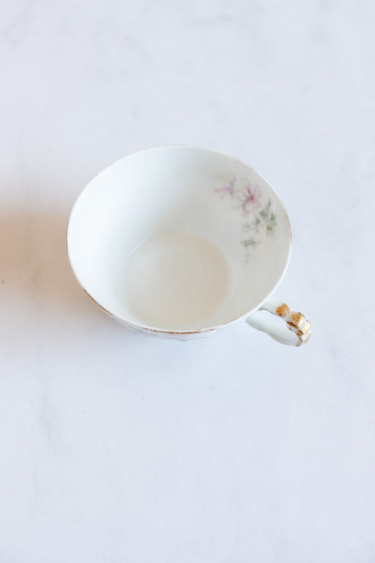 antique french three piece Limoges teacup set