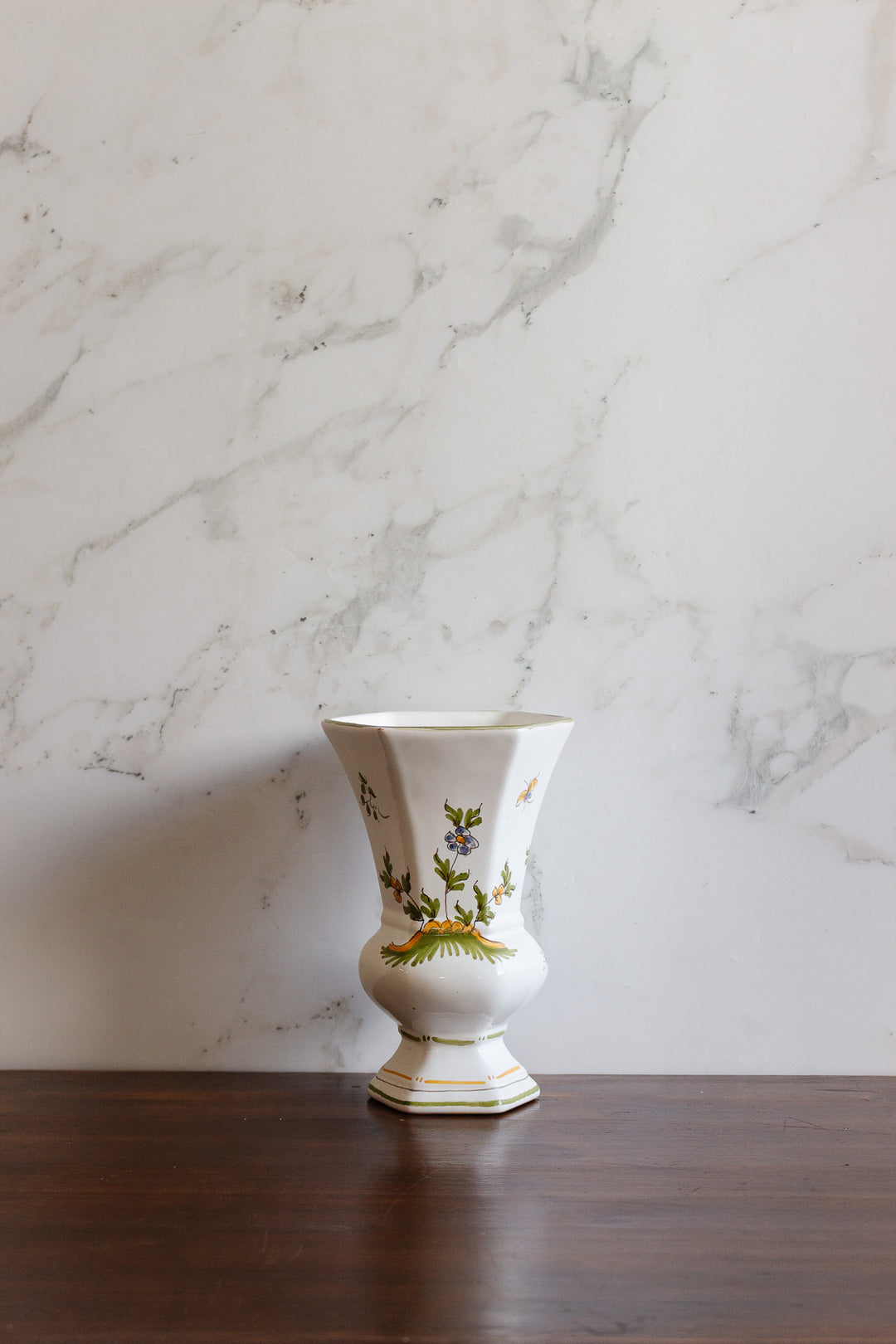 vintage french moustiers vase