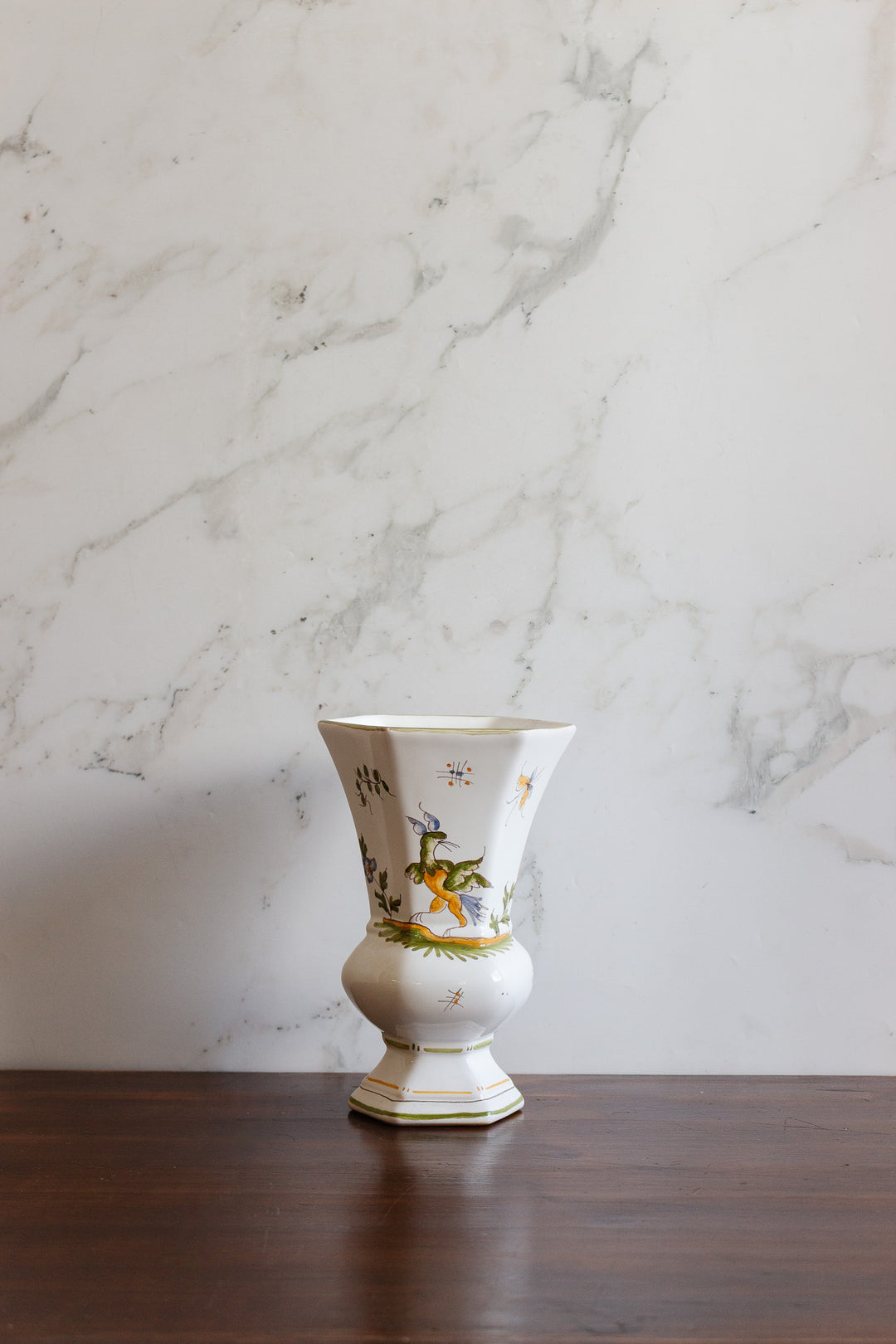 vintage french moustiers vase
