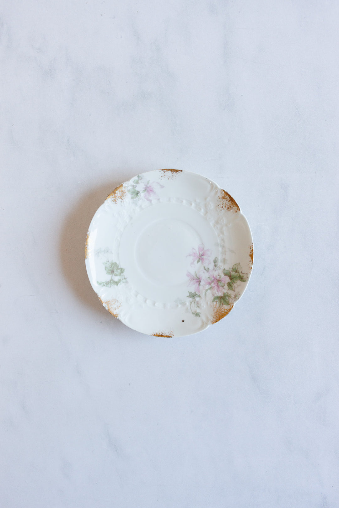 antique french three piece Limoges teacup set