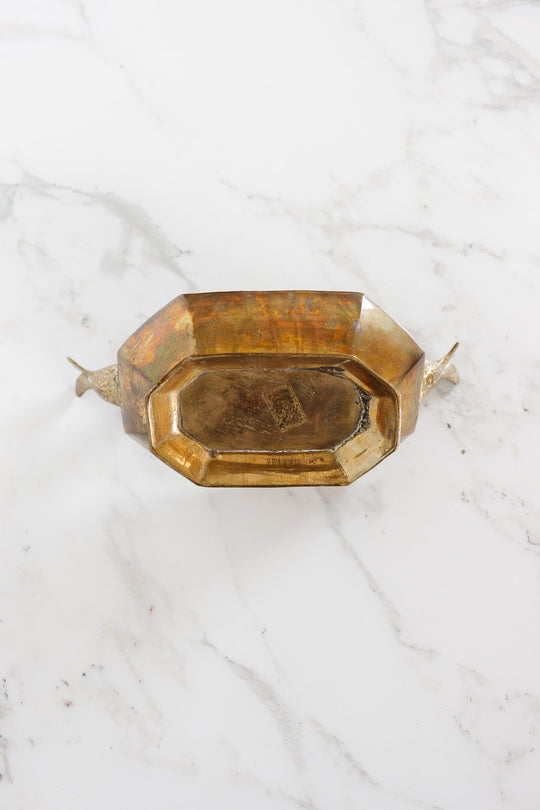 Antique french brass "oiseaux" dish