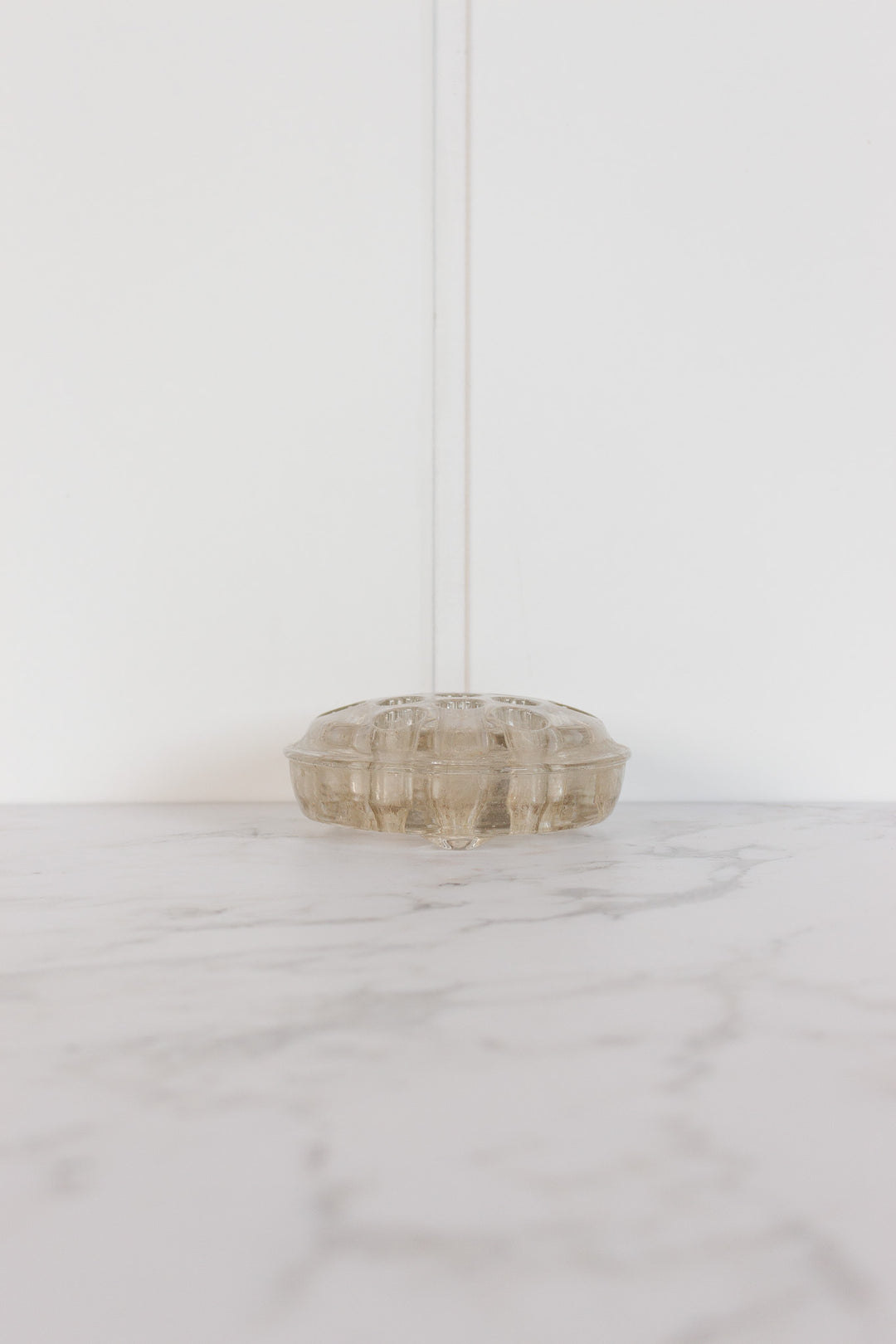 antique french glass flower frog