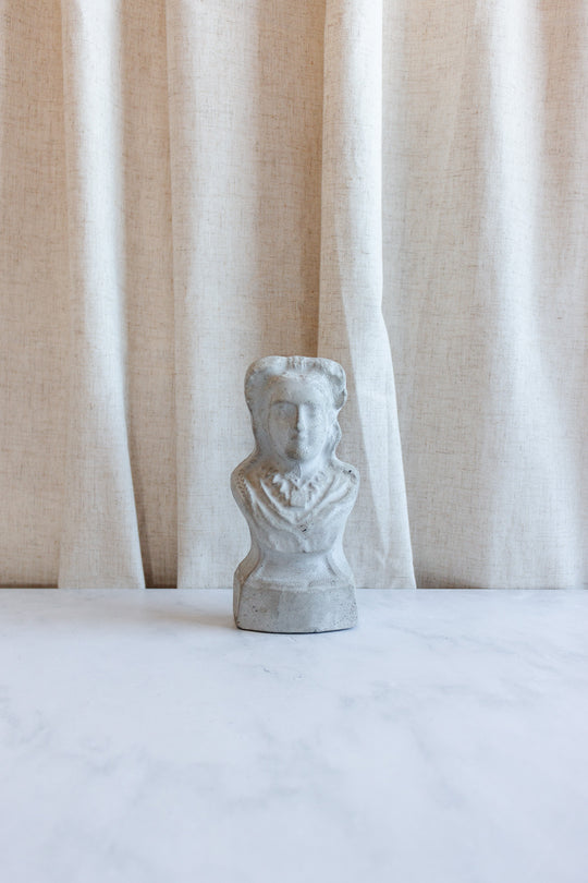 vintage French cast stoneware bust