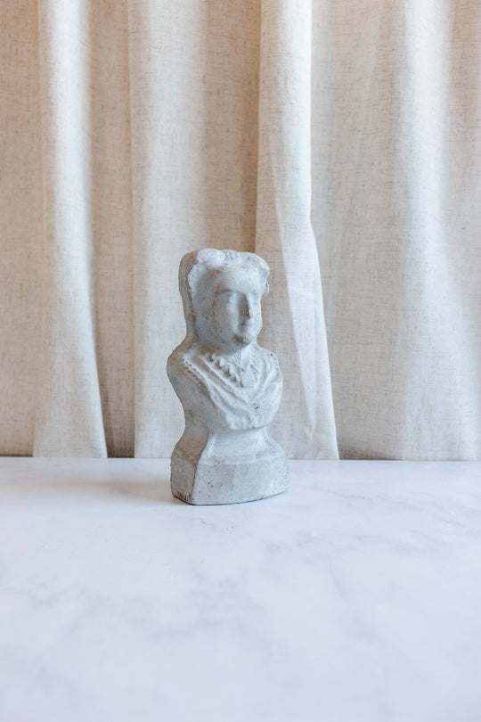 vintage French cast stoneware bust
