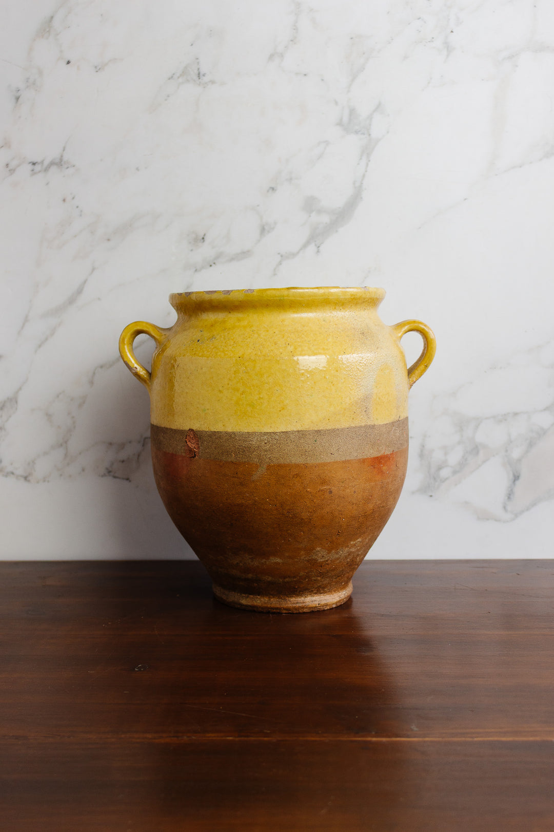 antique french 19th century earthenware confit pot