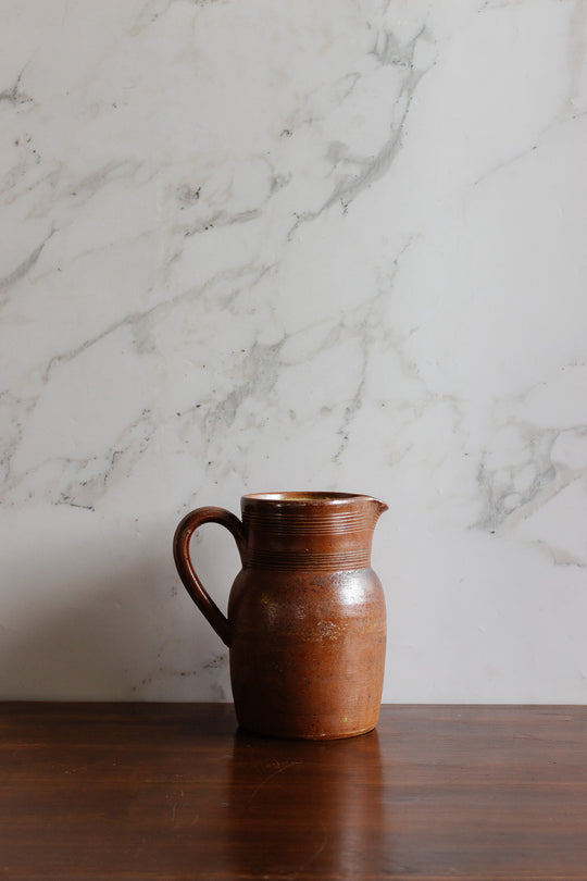 vintage french grès de berry stoneware pitcher