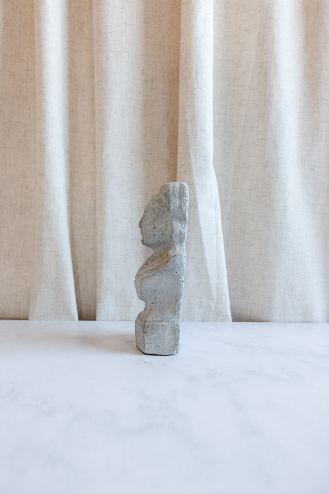 vintage French cast stoneware bust