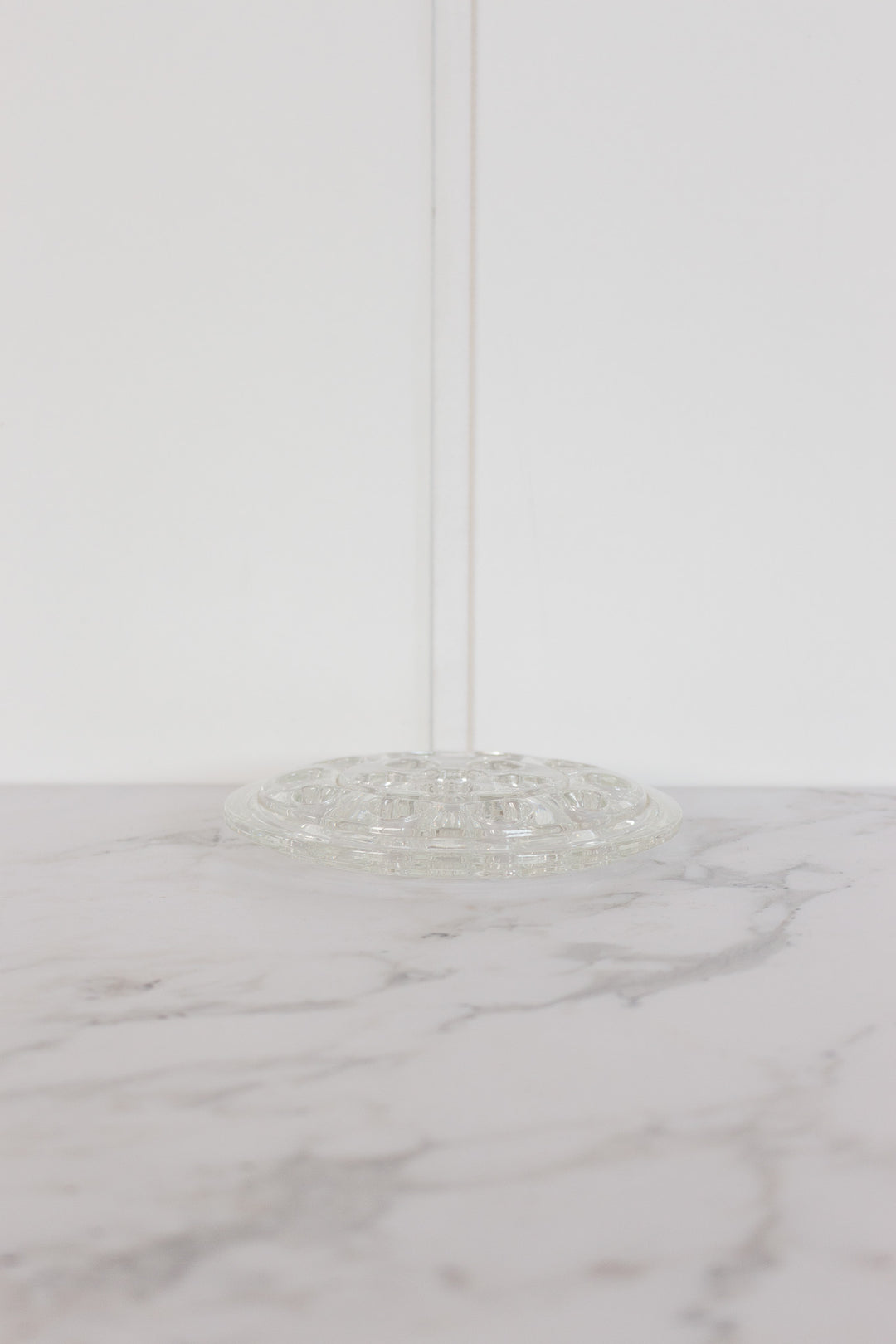 antique french glass flower frog