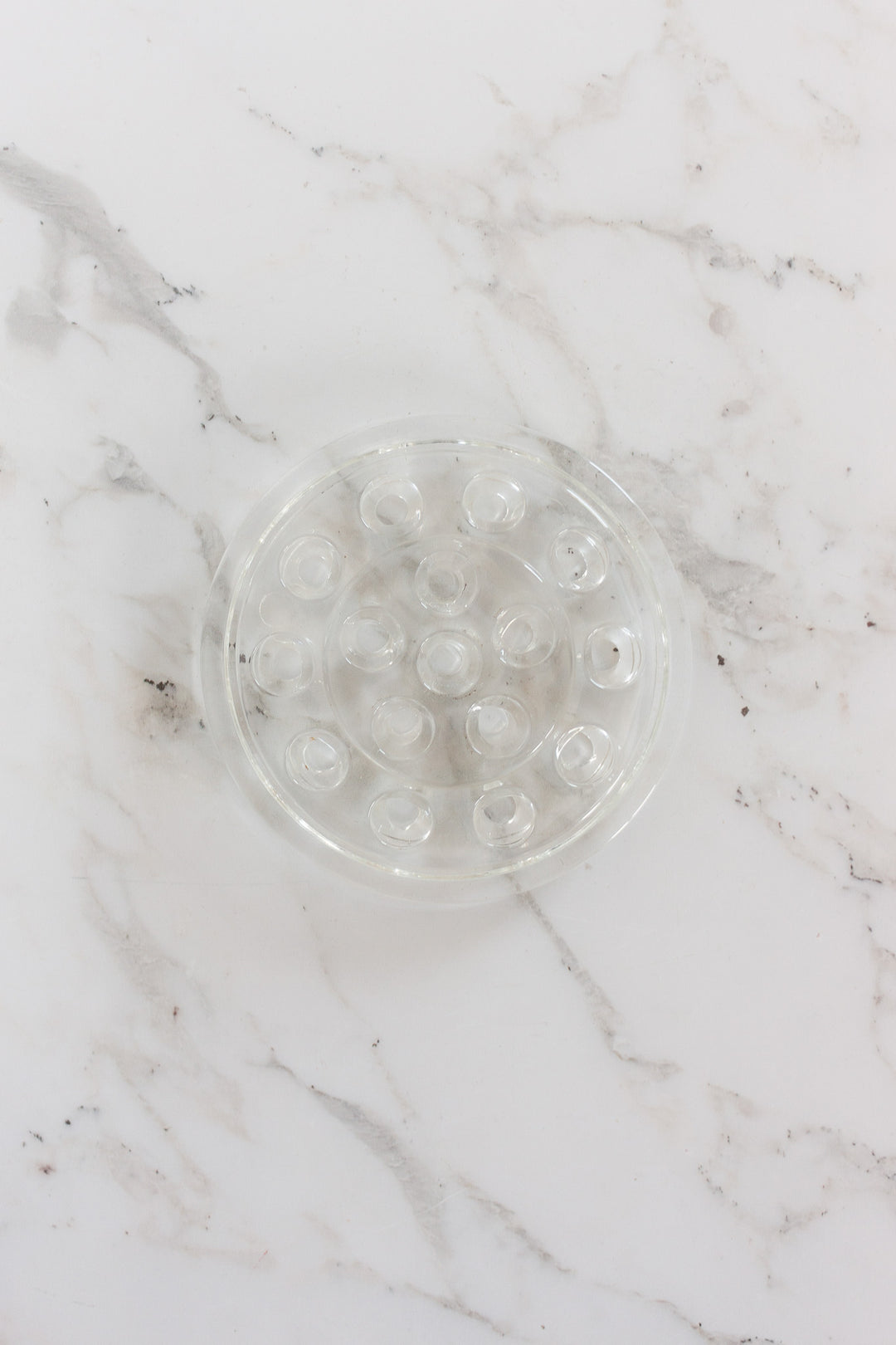 antique french glass flower frog