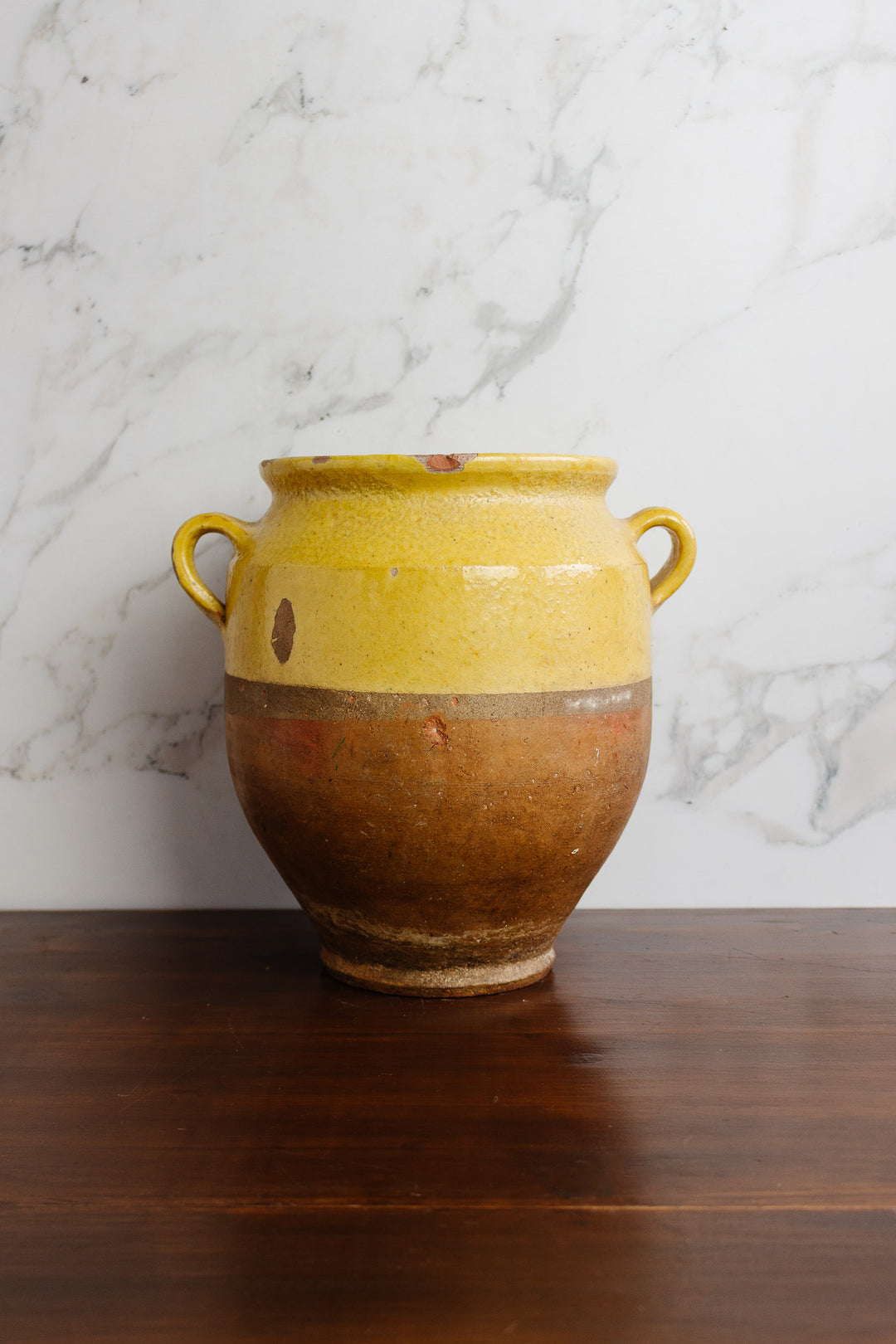 antique french 19th century earthenware confit pot