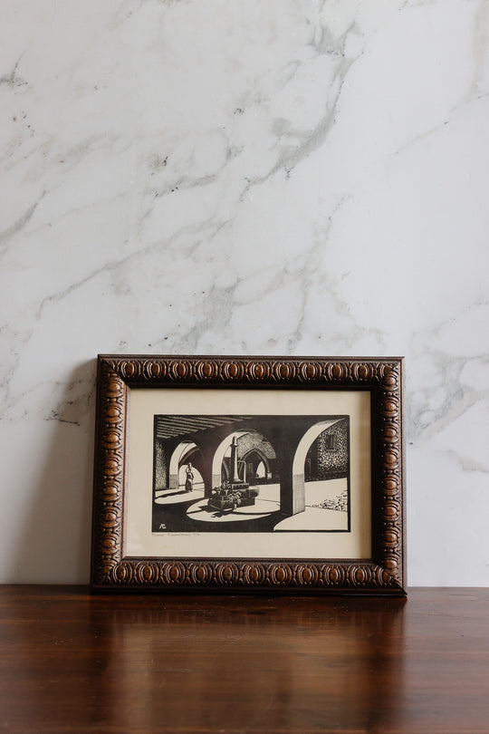 1934 french signed woodblock print