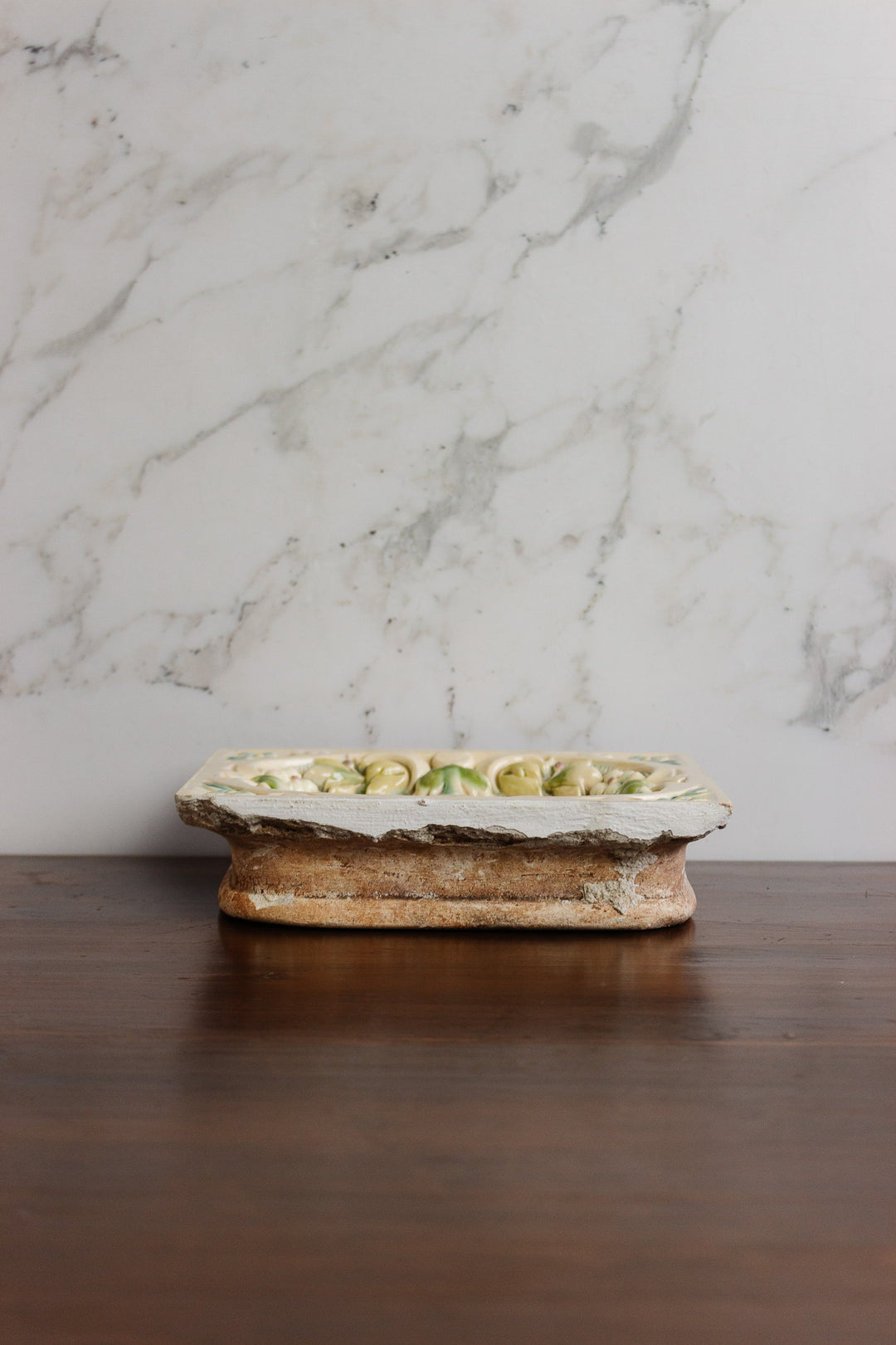 antique french faïence stove tile circa 1900