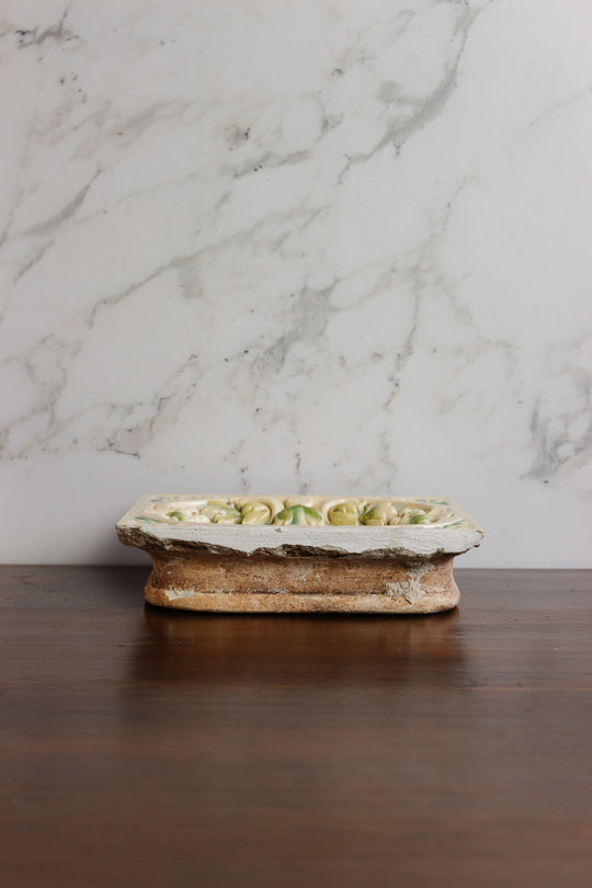 antique french faïence stove tile circa 1900