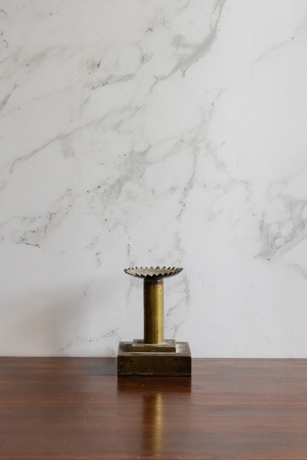 vintage french brutalist candlestick
