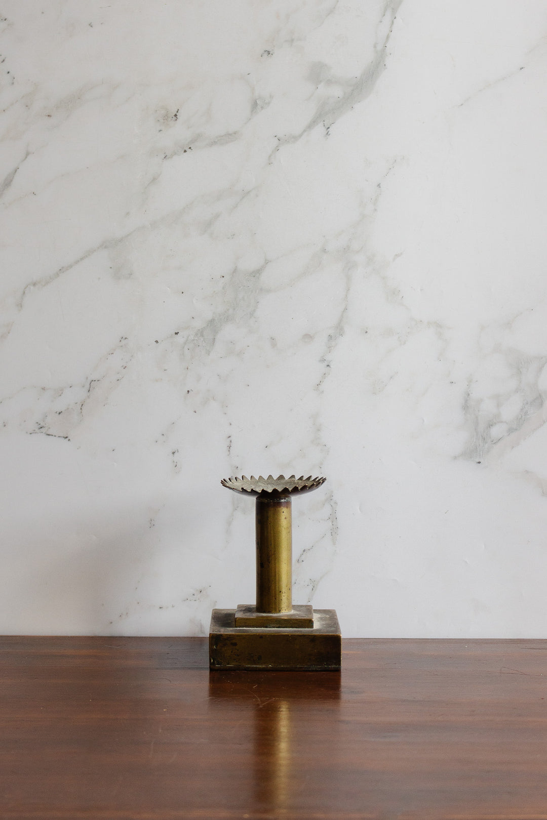 vintage french brutalist candlestick