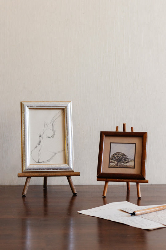 vintage french tabletop wood easel