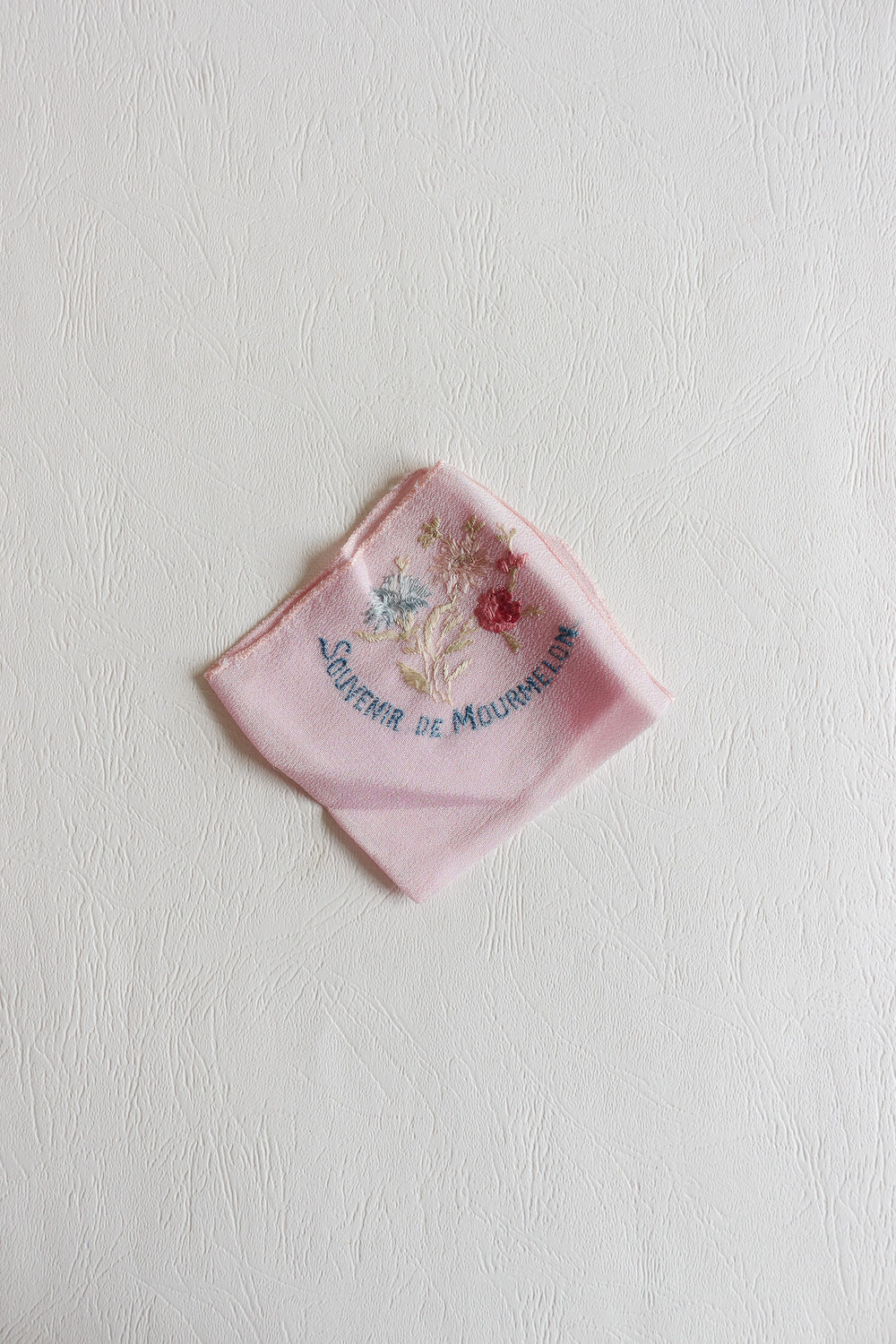 antique french "souvenir de mourmelon hankerchief