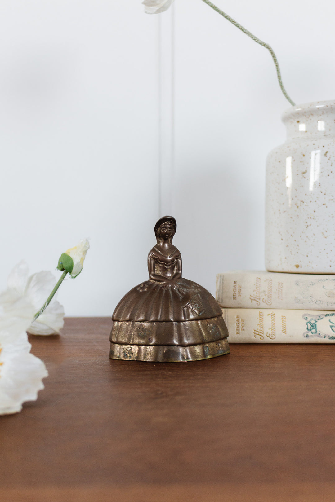 Vintage french brass “bell lady”