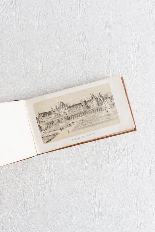Antique French monogrammed booklet with original miniature engravings "Album Genevrier"