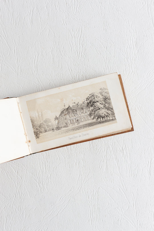 Antique French monogrammed booklet with original miniature engravings "Album Genevrier"