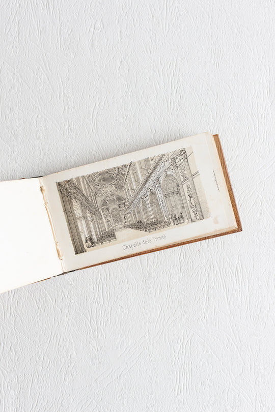 Antique French monogrammed booklet with original miniature engravings "Album Genevrier"