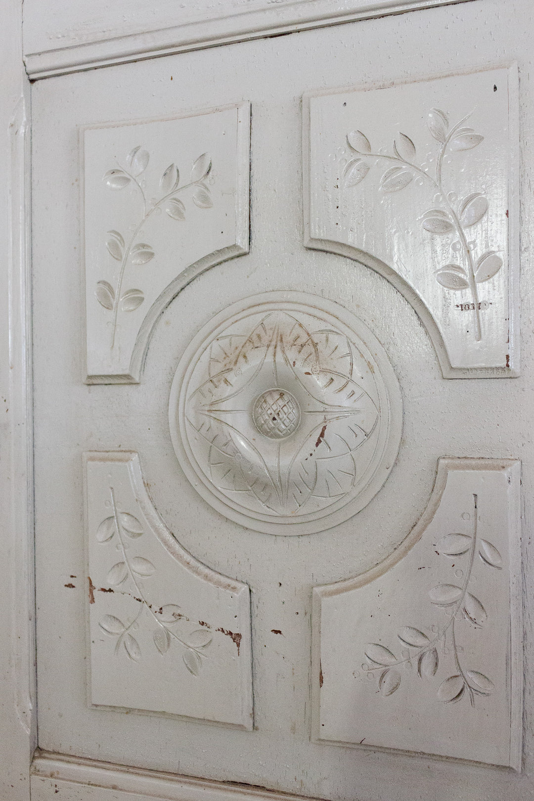 19th century french pale sage cabinet