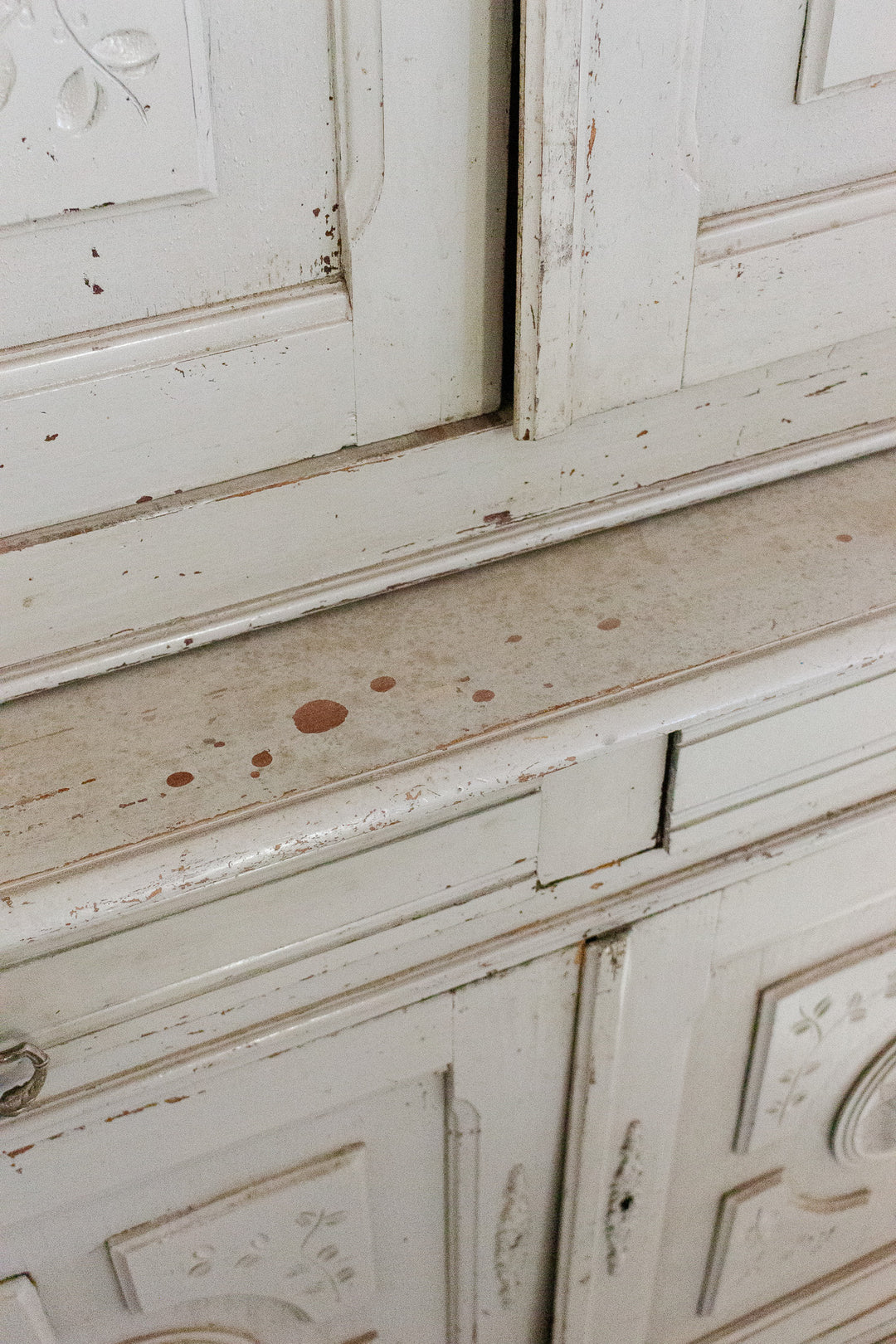 19th century french pale sage cabinet