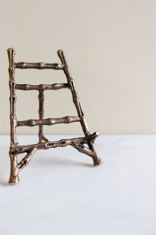 vintage french miniature faux bamboo easel