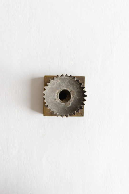 vintage french brutalist candlestick