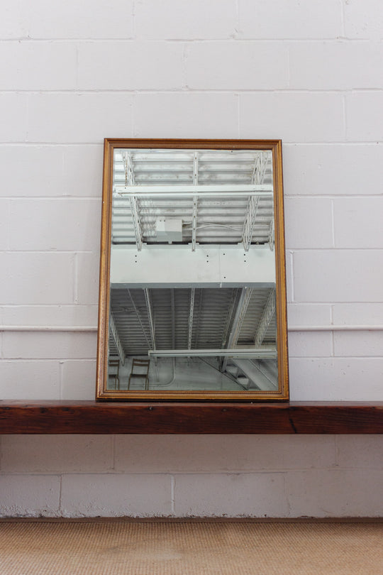 large vintage french gilt wood mirror