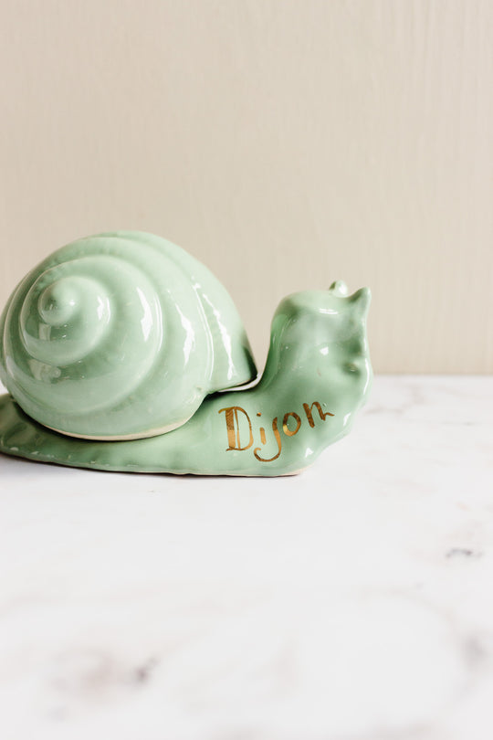 rare vintage french "Dijon" souvenir escargot mustard pot