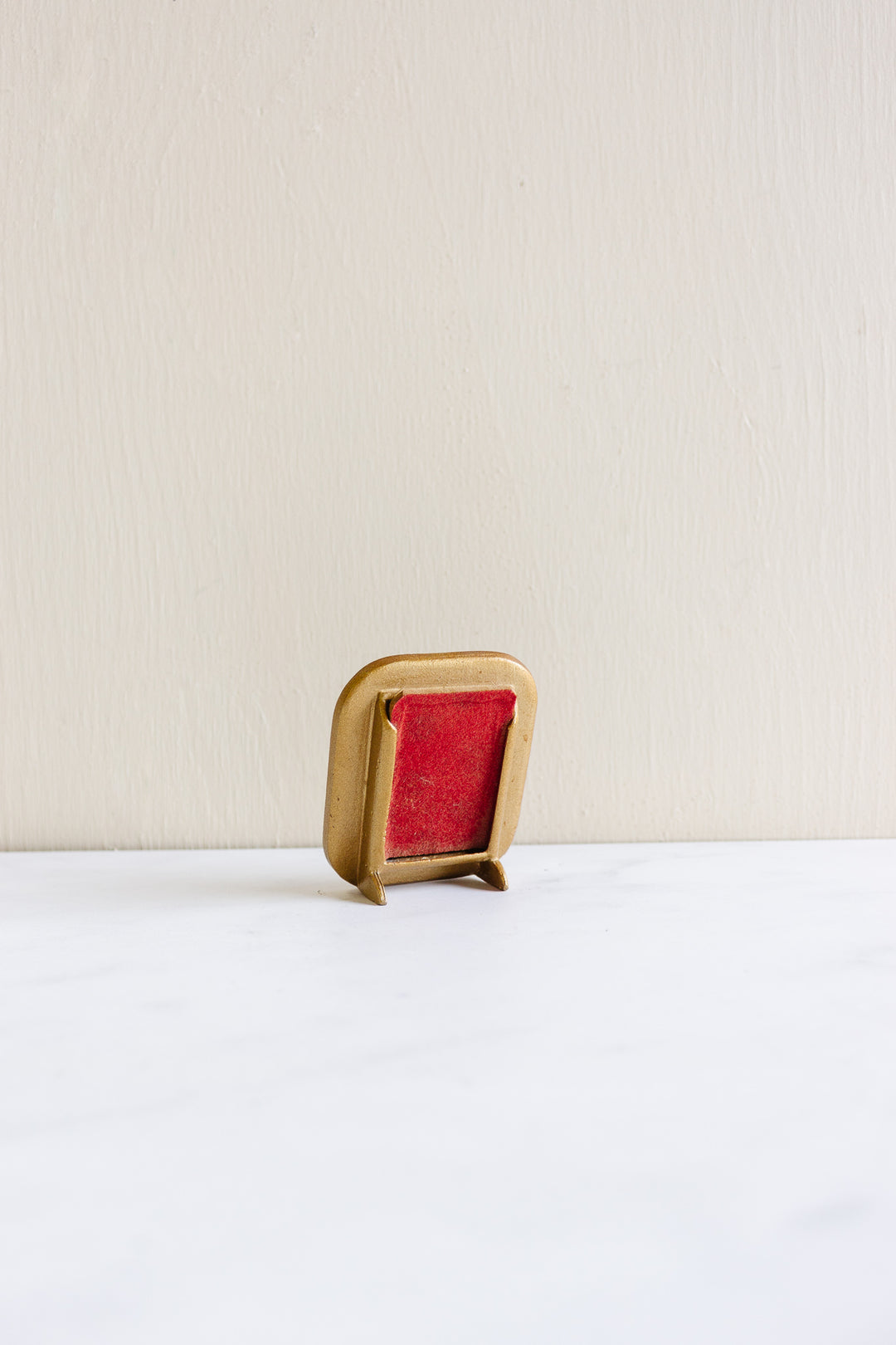 vintage french solid brass and enamel frame