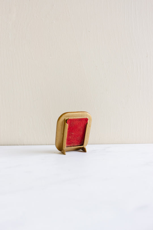 vintage french solid brass and enamel frame