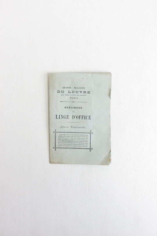 grands magasins du louvre - specimens de linge d'office