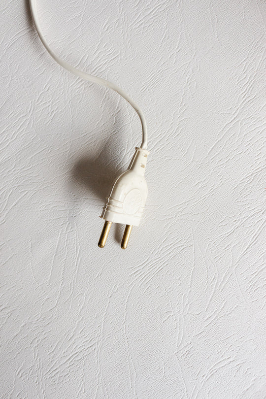 vintage french pottery lamp with dornbush shade