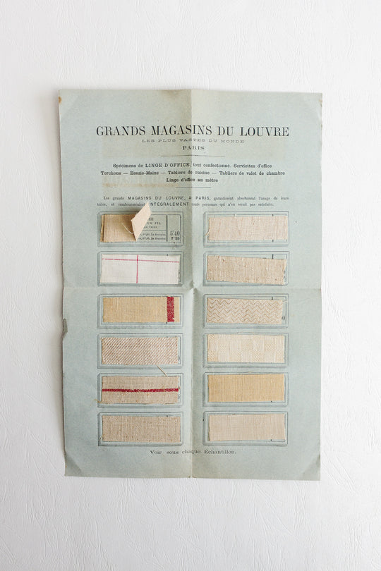 grands magasins du louvre - specimens de linge d'office