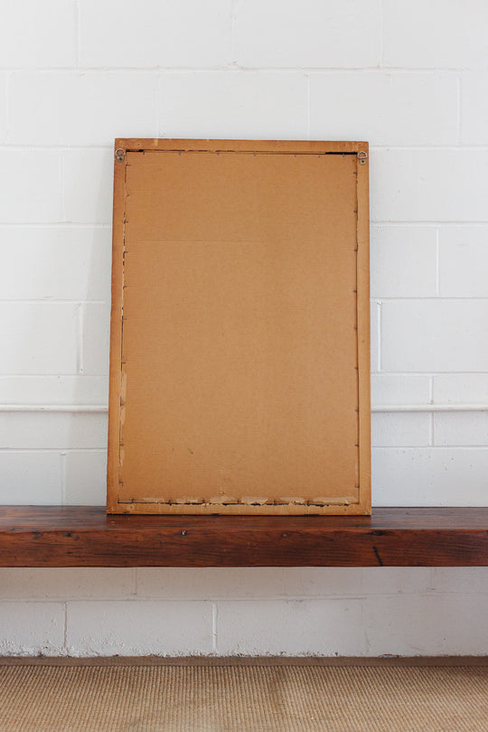 large vintage french gilt wood mirror