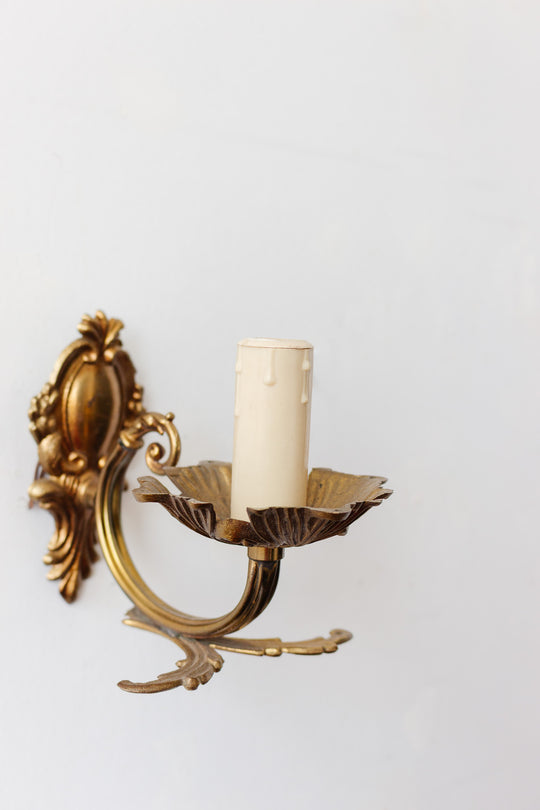 pair of vintage french louis xv wall sconces
