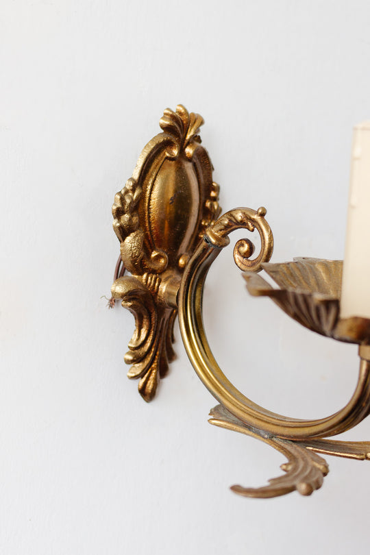 pair of vintage french louis xv wall sconces