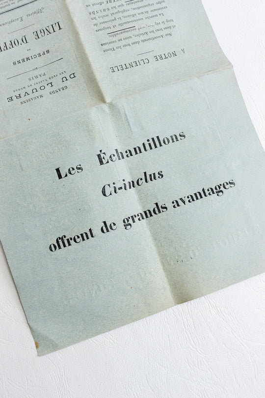 grands magasins du louvre - specimens de linge d'office