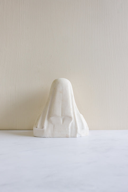 antique French stone bust, “St. Therèse de Lisieux”